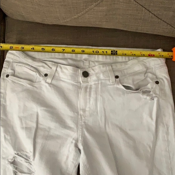 Paige White Distressed Denim Jeans - Picture 4 of 5